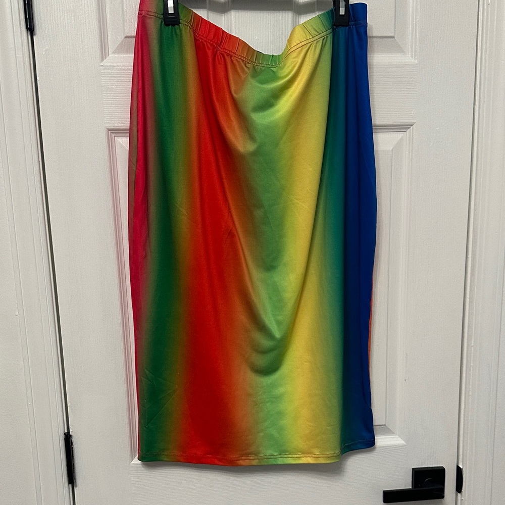 SHEIN Rainbow Maxi Skirt